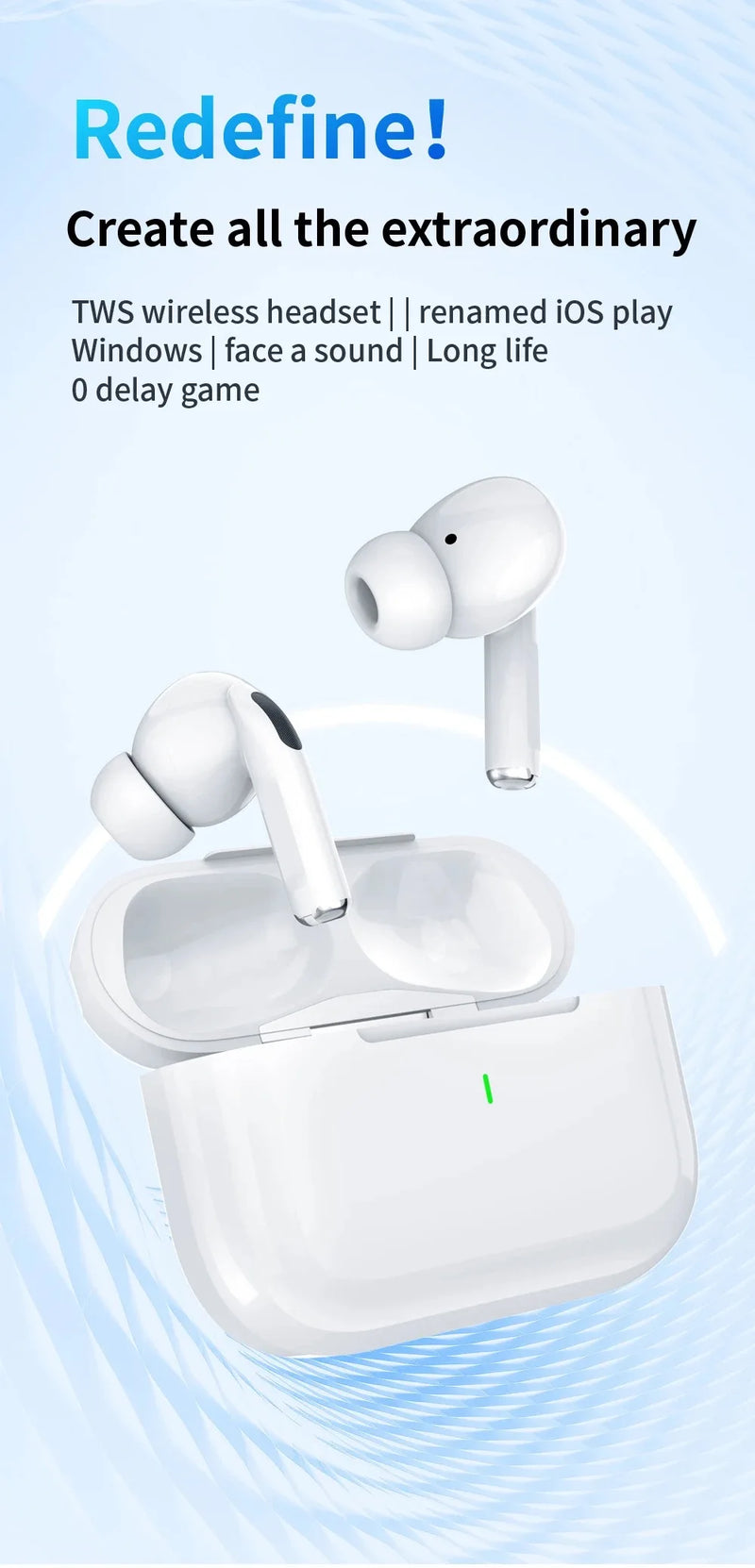 Fones de ouvido Bluetooth Air Pro